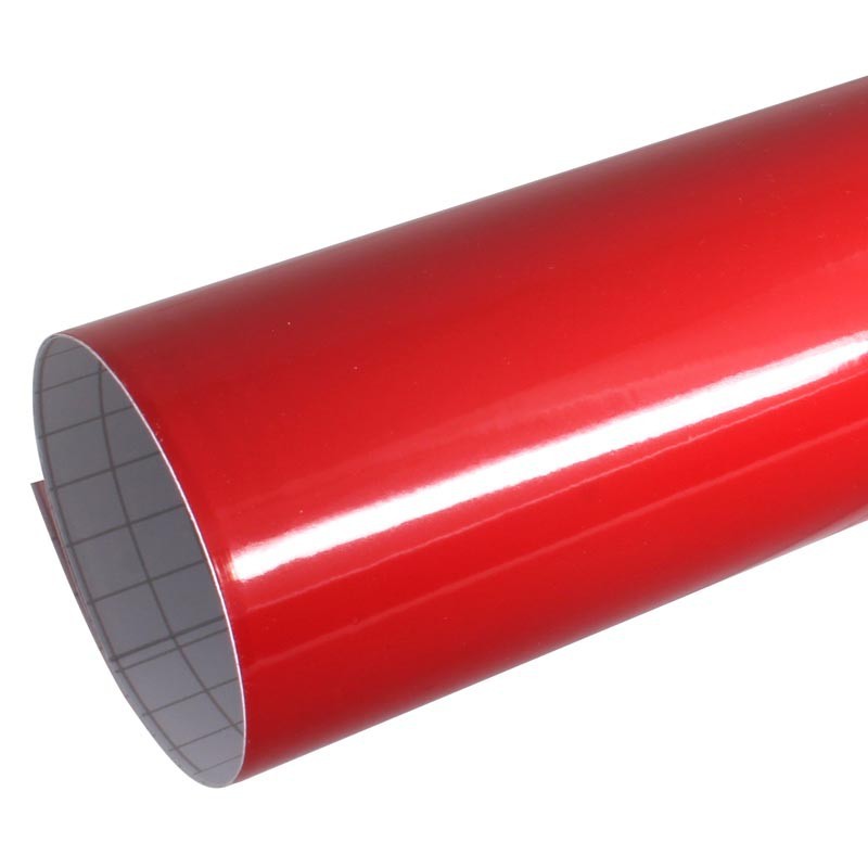 Film vinyle adhésif rouge brillant pour covering